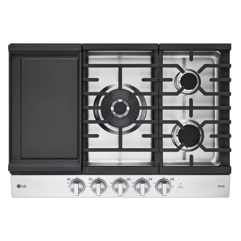 30 Inch Smart Gas Cooktop With Ultraheat™ 22k Btu Dual Burner And Led Knobs view 2