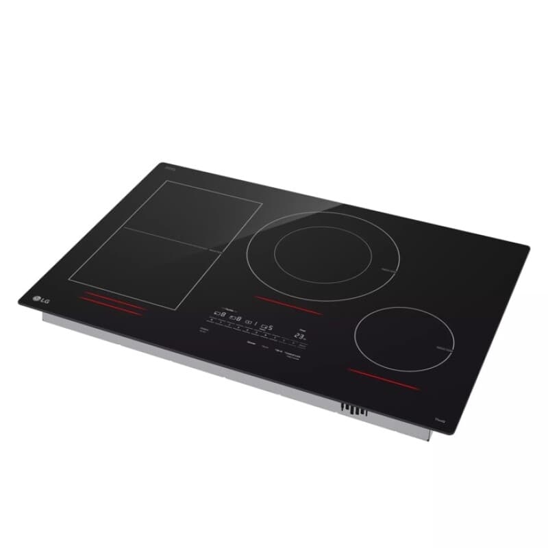 30" Induction Cooktop, 4 Elements, White Backlit, Red Bar, Bridge, Thinq® view 8