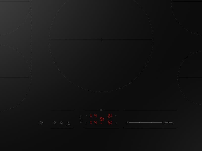 36" Induction Cooktop with Anti-Scratch Glass & Sync Burners in Black view 10