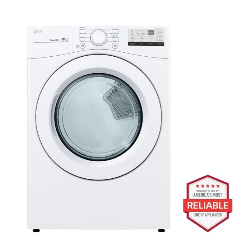 7.4 Cu. Ft. Large Capacity Electric Dryer - White view 4