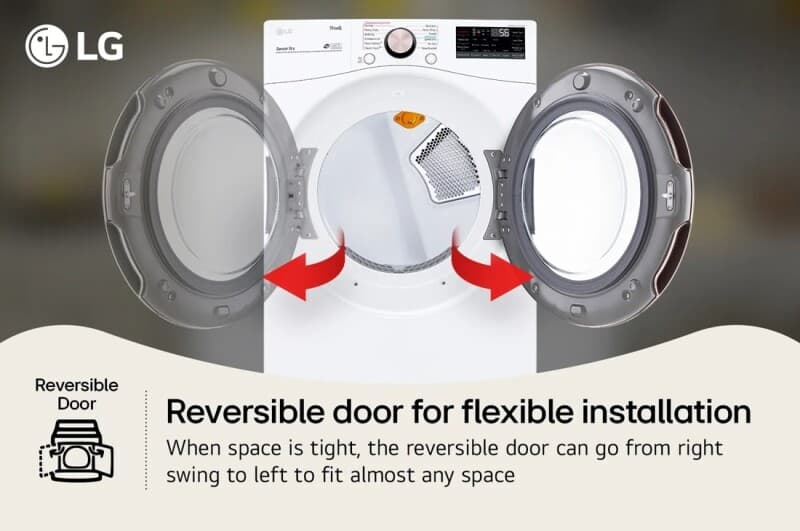 7.4 Cu. Ft. Large Capacity Front Load Electric Dryer - White view 3