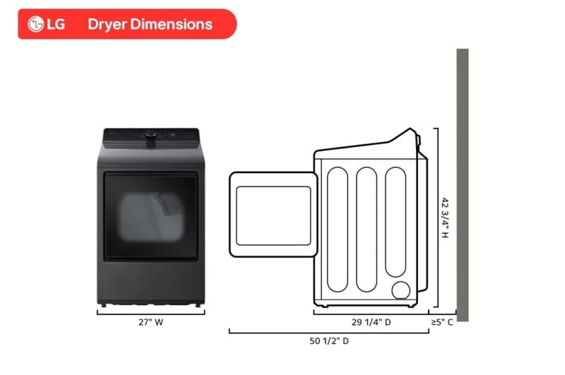 7.3 Cu. Ft. Ultra Large Capacity Rear Control Gas Dryer With Ai Sensing And Thinq® Smart Features view 10