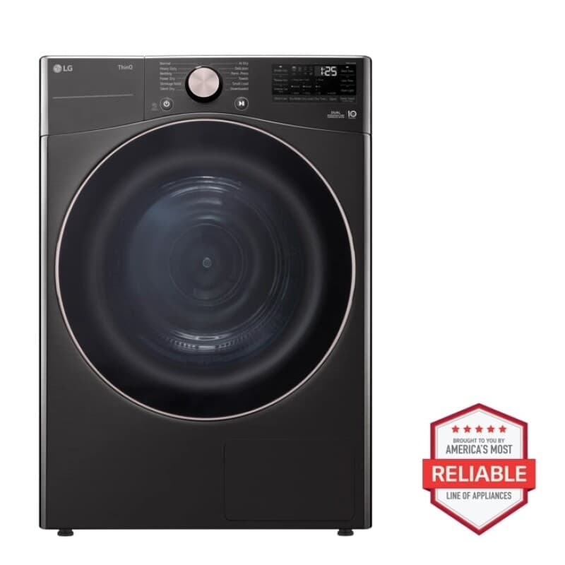 7.8 Cu. Ft. Ultra Large Capacity Heat Pump Ventless Dryer, Wi-fi Connectivity Black Steel