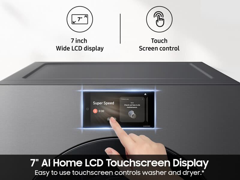 Bespoke AI 7.6 cu. ft. Ultra Capacity Front Load Dryer with AI Home & AI Optimal Dry – Dark Steel view 4