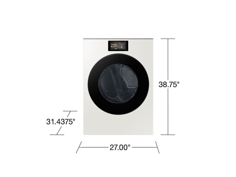 Bespoke AI 7.6 cu. ft. Ultra Capacity Front Load Dryer with AI Home & AI Optimal Dry – Ivory view 2
