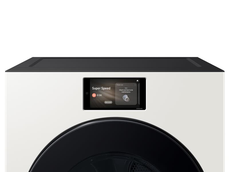 Bespoke AI 7.6 cu. ft. Ultra Capacity Front Load Dryer with AI Home & AI Optimal Dry – Ivory view 3