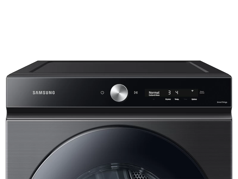 Bespoke 7.6 cu. ft. Ultra Capacity Electric Dryer with Super Speed Dry and AI Powered Smart Dial – Brushed Black view 3