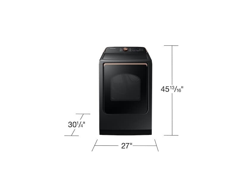 7.4 cu. ft. Smart Electric Dryer with Pet Care Dry and Steam Sanitize+ in Brushed Black view 7