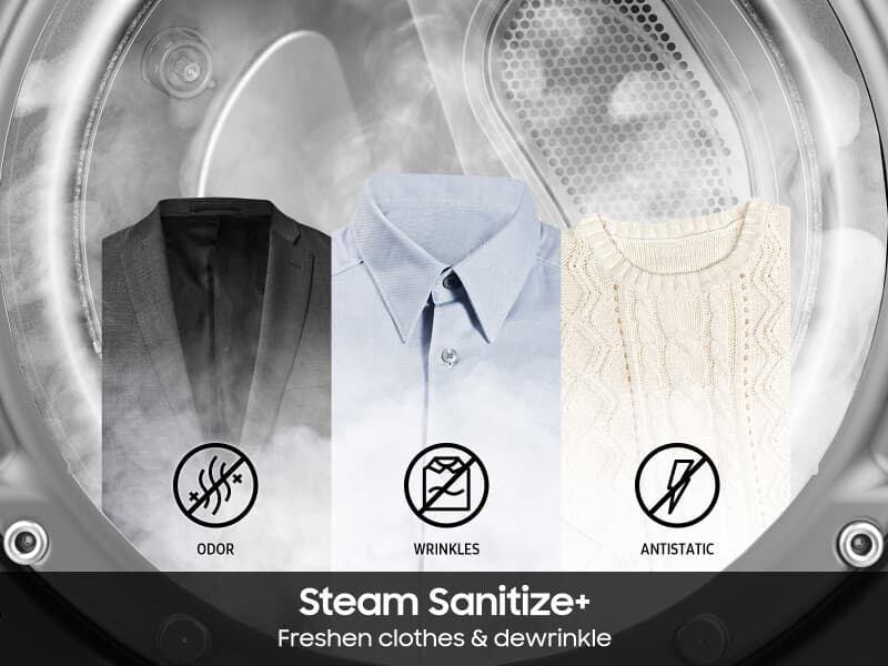 7.4 cu. ft. Smart Electric Dryer with Steam Sanitize+ – Ivory view 5