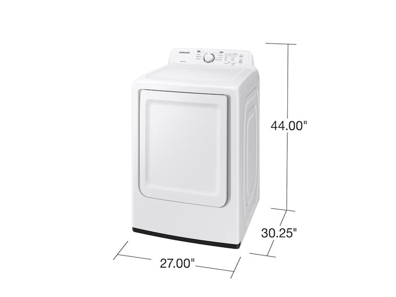 7.2 cu. ft. Gas Dryer with Sensor Dry and 8 Drying Cycles in White view 4