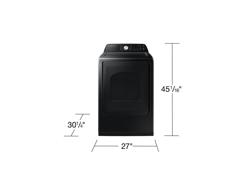 7.4 cu. ft. Gas Dryer with Sensor Dry – Brushed Black view 2