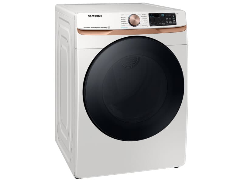 7.5 cu. ft. Smart Gas Dryer with Steam Sanitize+ and Sensor Dry in Ivory view 7