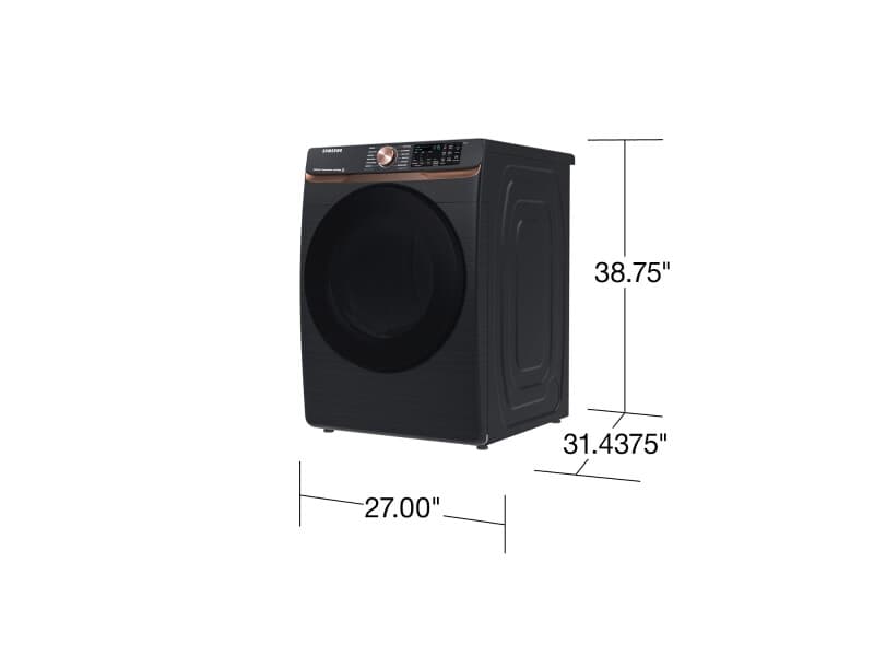 7.5 cu. ft. Smart Gas Dryer with Steam Sanitize+ and Sensor Dry in Brushed Black view 2