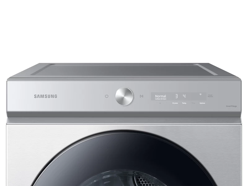 Bespoke 7.6 cu. ft. Ultra Capacity Gas Dryer with Super Speed Dry and AI Smart Dial in Silver Steel view 6