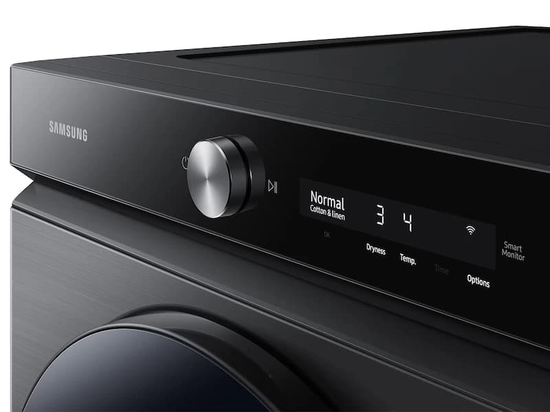 Bespoke 7.6 cu. ft. Ultra Capacity Gas Dryer with Super Speed Dry and AI Powered Smart Dial – Brushed Black view 10