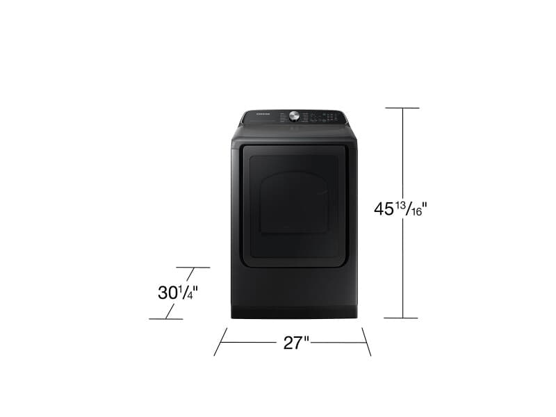 7.4 cu. ft. Smart Gas Dryer with Steam Sanitize+ in Brushed Black view 3