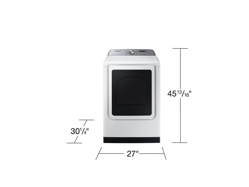 7.4 cu. ft. Smart Gas Dryer with Steam Sanitize+ in White view 3