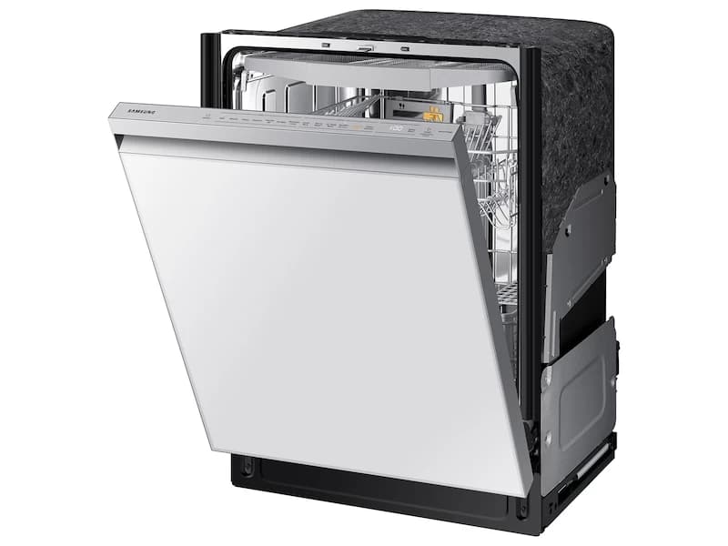 Bespoke AutoRelease Smart 42dBA Dishwasher with StormWash+™ and Smart Dry in White Glass view 3