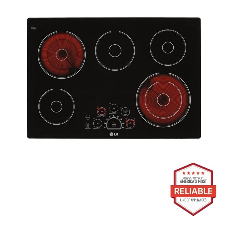 30 Inch Electric Cooktop With 5 Burners - Black Ceramic