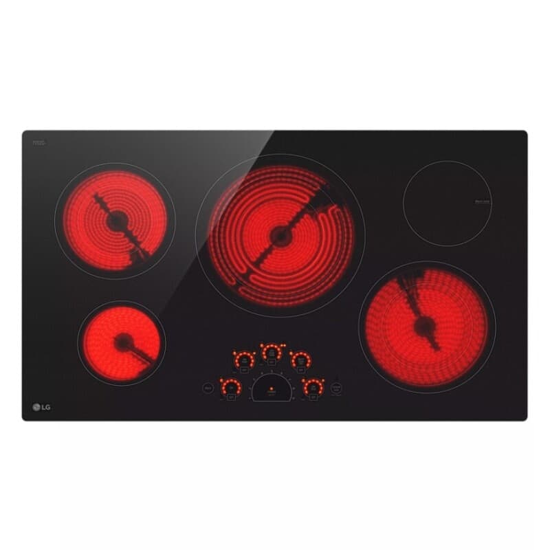 36 Inch Radiant Cooktop, 5 Burner, Black, Energy Star view 6