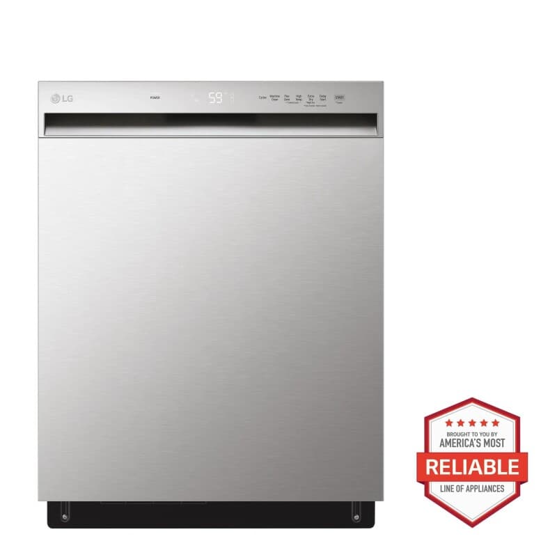 24 Inch Wide Quadwash™ Front Control Dishwasher - Stainless Steel