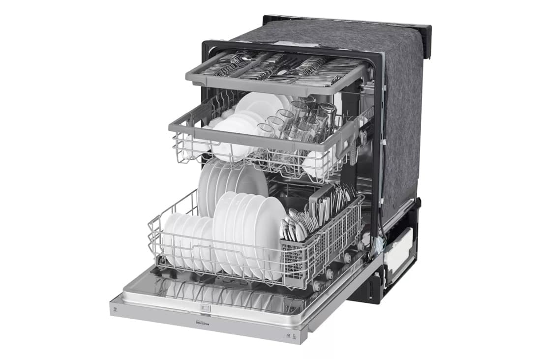 24 Inch Wide Quadwash™ Front Control Dishwasher - Stainless Steel view 8