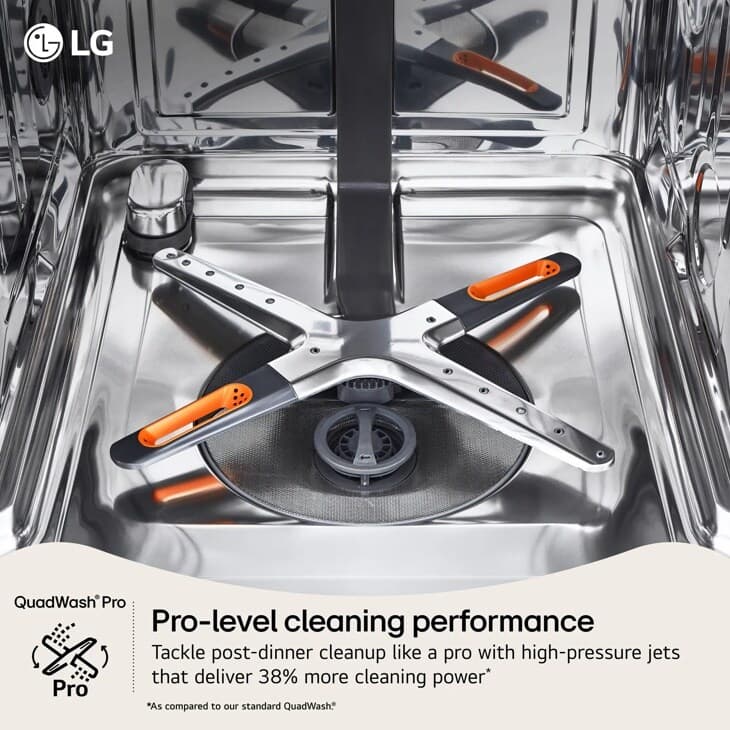 Smart Top Control Flushfit Design Dishwasher With 1-hour Wash & Dry, Quadwash® Pro, Truesteam® And Dynamic Heat Dry™ view 9