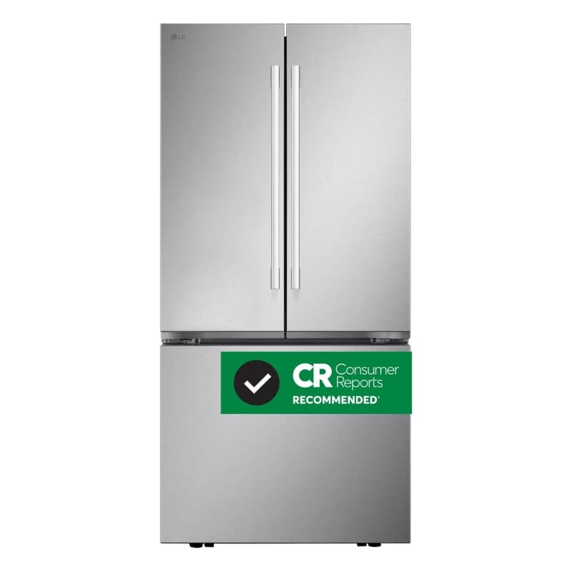 25 cu.ft. 3-Door French Door Refrigerator with Hybrid Handle Design