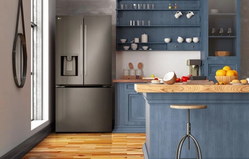 25 Cu. Ft. 3-door French Door Refrigerator With New Hybrid Handle Design And External Ice And Water Dispenser view 3