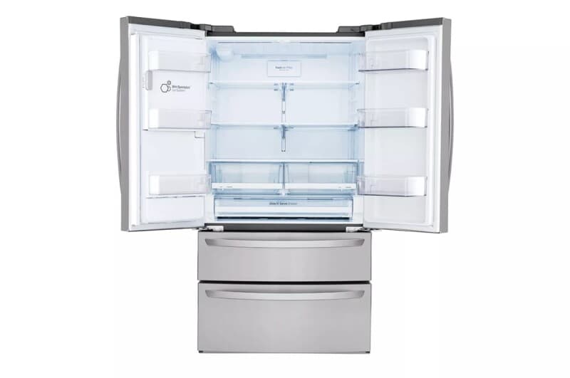 28 Cu. Ft. 4-door French Door, Standard Depth, Ice & Water, Double Freezer, Stainless Steel view 4