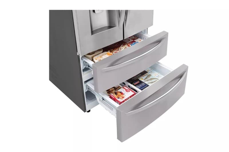 28 Cu. Ft. 4-door French Door, Standard Depth, Ice & Water, Double Freezer, Stainless Steel view 10