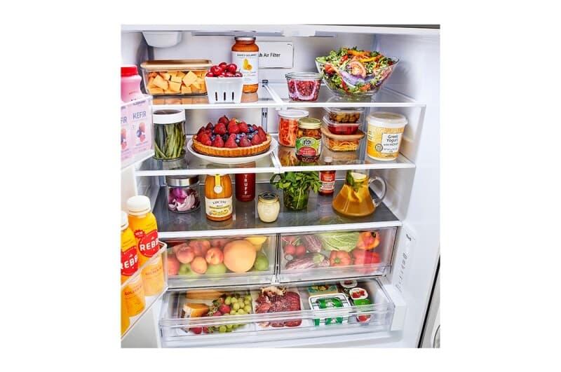 36" Wide, 27 Cu Ft. 3 Door French Door, C/depth Refrigerator With Internal Water Dispenser, Printproof Black Stainless Steel view 4