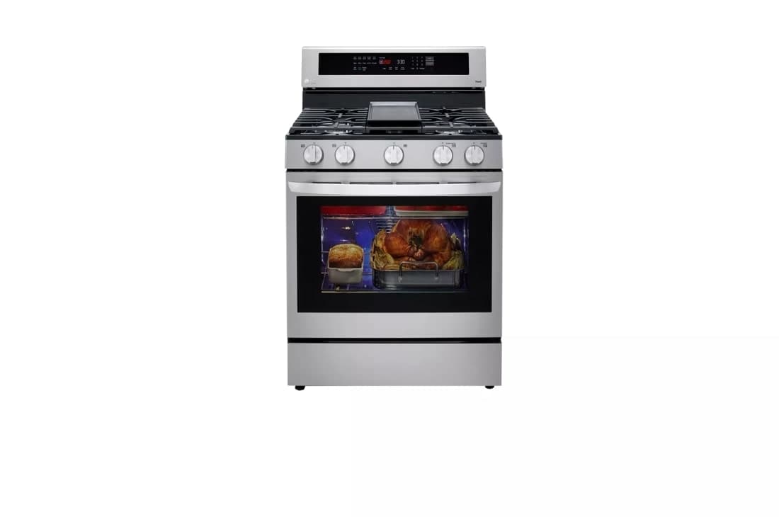 5.8 Cu. Ft. Smart Wi-fi Enabled True Convection Instaview® Gas Range With Air Fry view 3