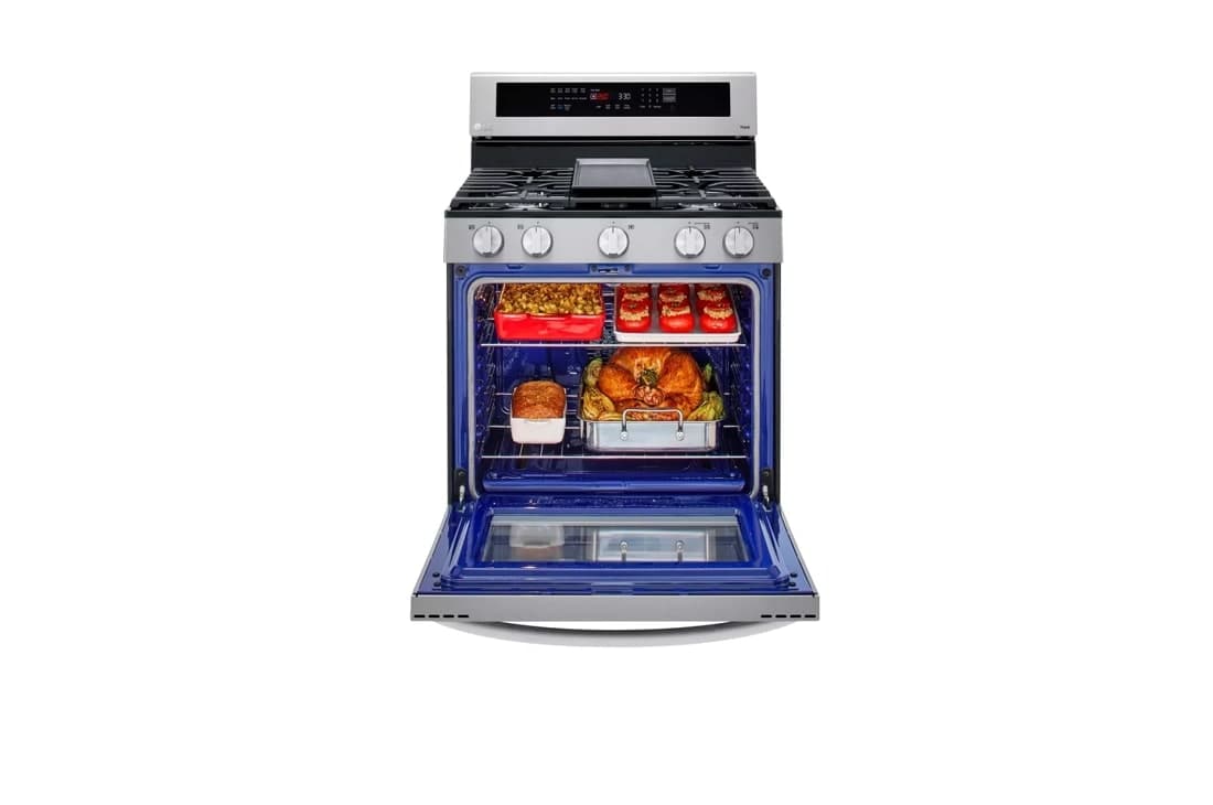 5.8 Cu. Ft. Smart Wi-fi Enabled True Convection Instaview® Gas Range With Air Fry view 8