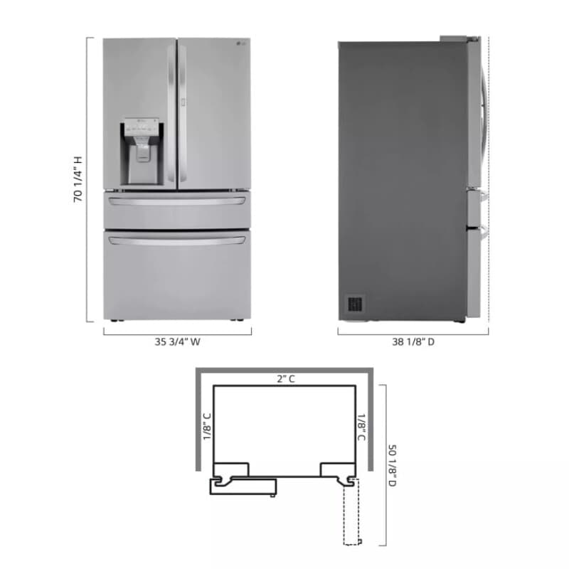 30 Cu. Ft. 36 Inch Wide French Door Refrigerator - Stainless Steel view 4