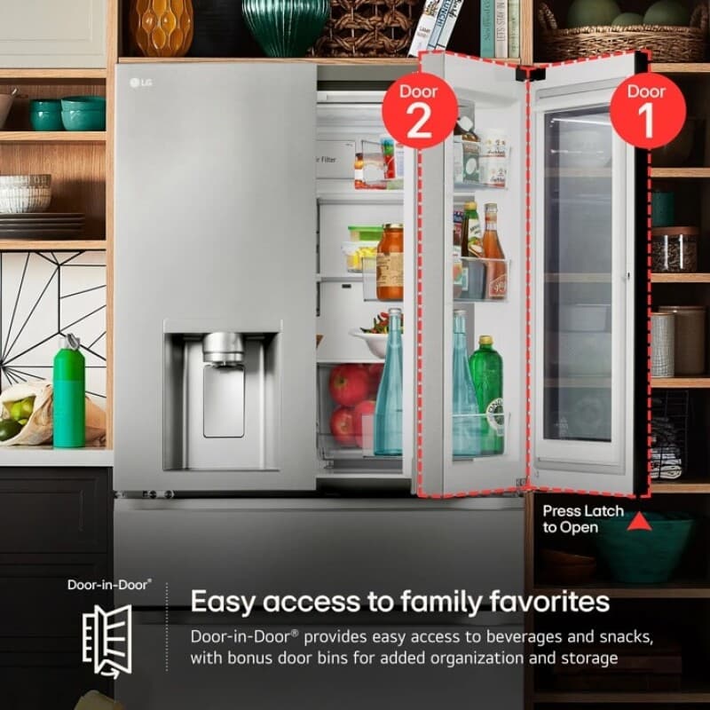 26 Cu. Ft. Smart Mirror Instaview® Counter-depth Max™ French Door Refrigerator With Four Types Of Ice view 6