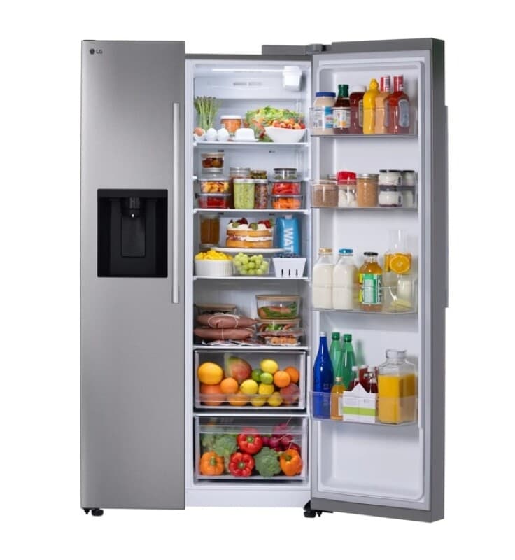 27 Cu. Ft. Standard-depth, Side-by-side Refrigerator, With Ice And Water And Bar Handle Design view 3