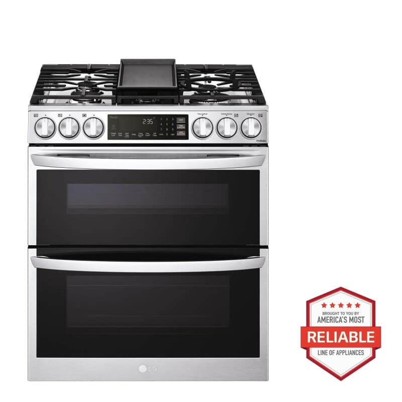 6.9 Cu. Ft. Smart Gas Double Oven Slide-in Range With Instaview®, Probake® Convection, Air Fry, And Air Sous Vide