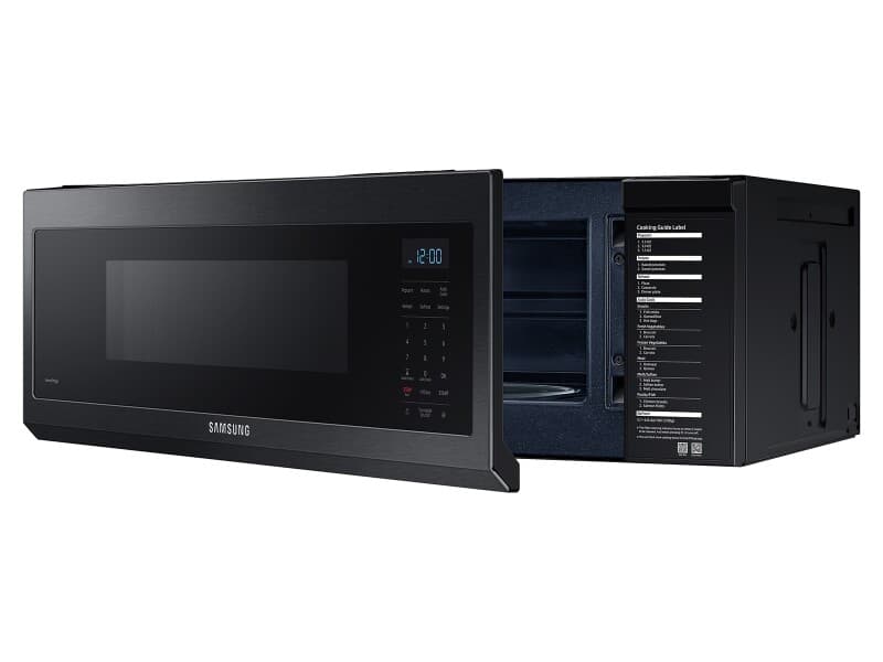 1.1 cu. ft. Smart SLIM Over-the-Range Microwave with 400 CFM Ventilation in Matte Black Steel view 10