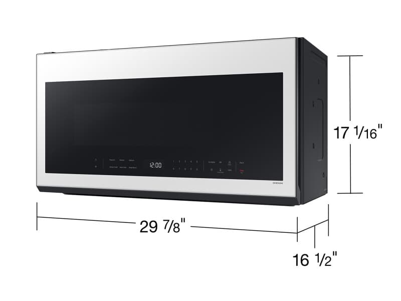 Bespoke Smart Over-the-Range Microwave 2.1 cu. ft. in White Glass view 10