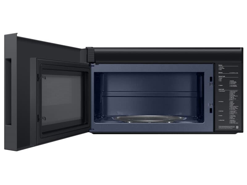 Bespoke Smart Over-the-Range Microwave 2.1 cu. ft. in White Glass with Edge to Edge Glass Dispay view 6