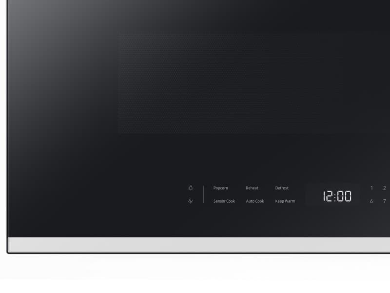 Bespoke Smart Over-the-Range Microwave 2.1 cu. ft. in White Glass with Edge to Edge Glass Dispay view 7