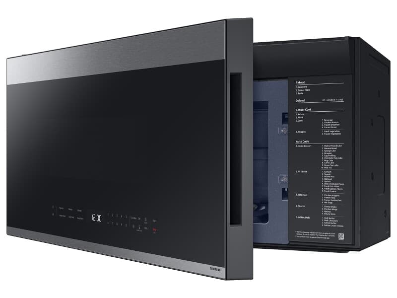Bespoke Smart Over-the-Range Microwave 2.1 cu. ft. in Stainless Steel with Edge to Edge Glass Dispay view 8