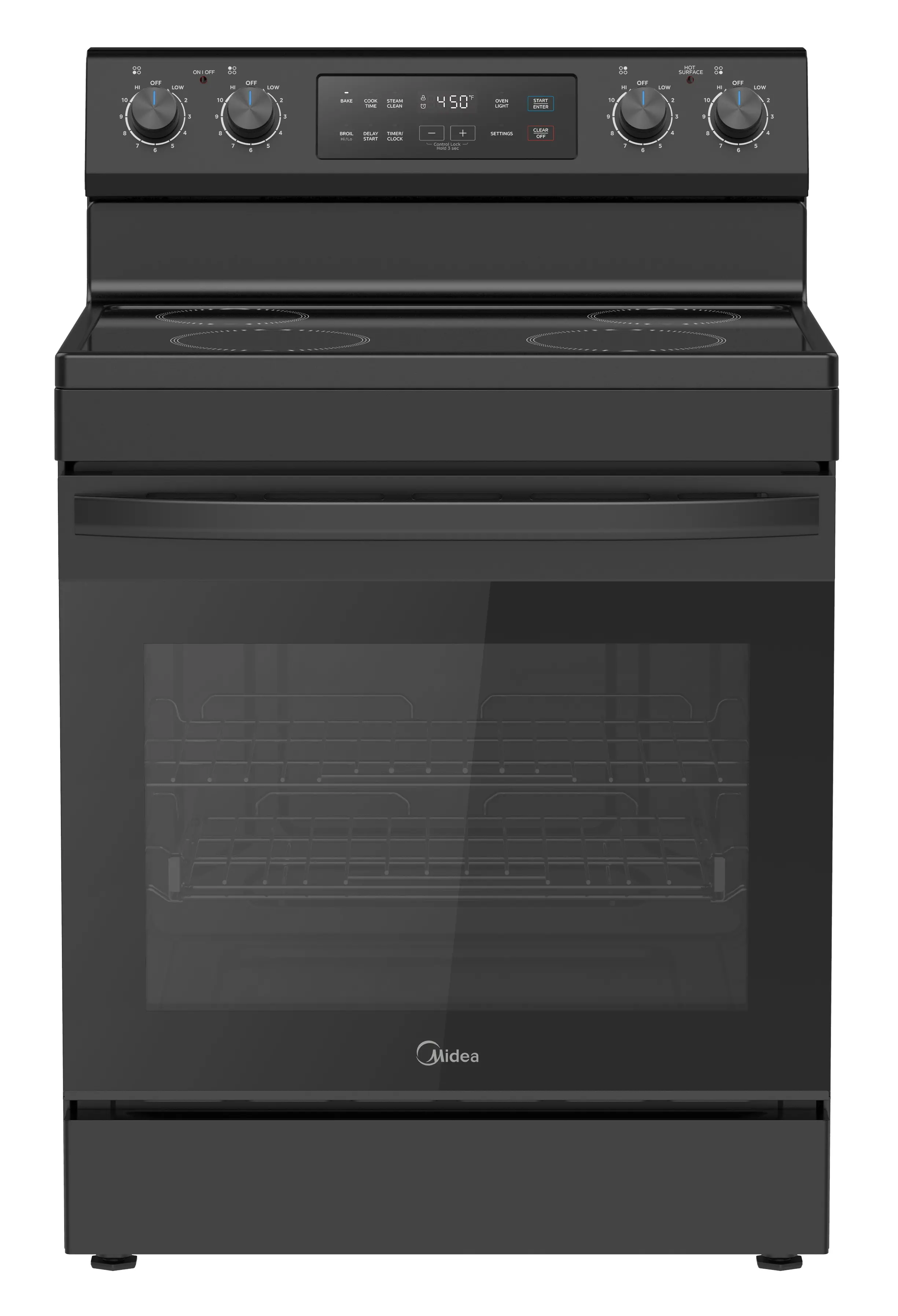 6.3 cu. ft. 4-Element Freestanding Electric Range with Steam Cleaning