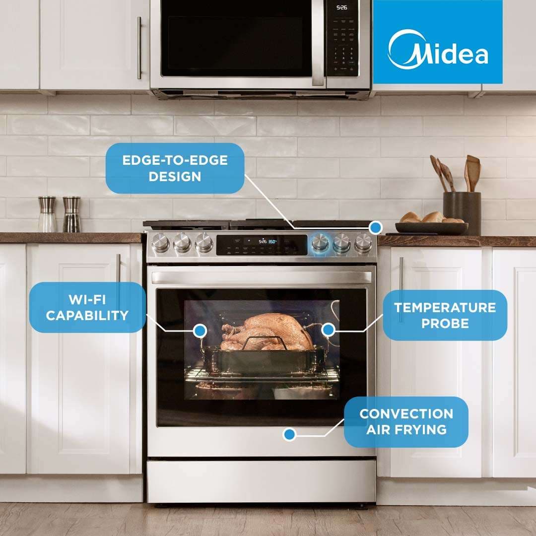 6.3 cu. ft. 5-Element Smart Slide-In Electric Range with Air Fry Convection view 4