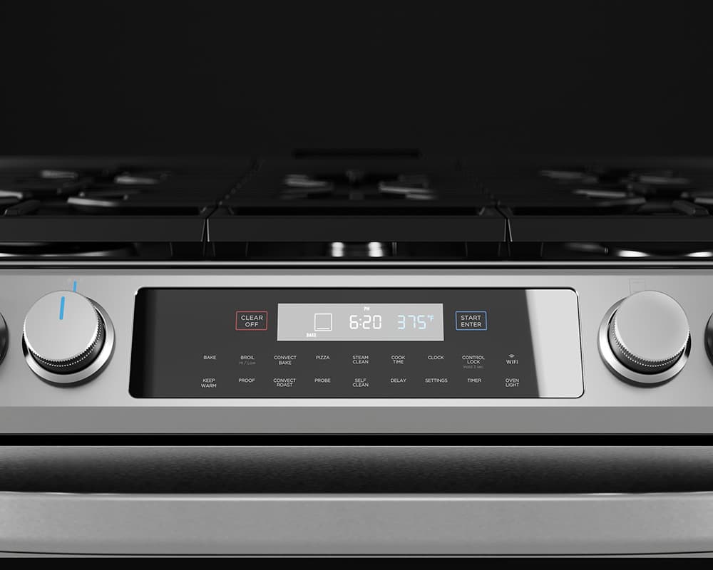 6.1 cu. ft. 5-Burner Smart Slide-In Gas Range with Air Fry Convection view 2