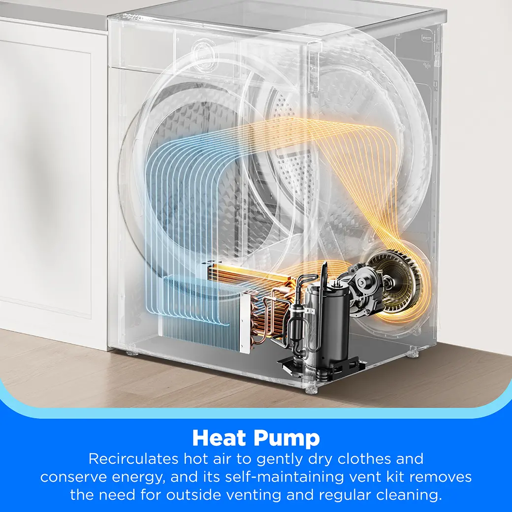 4.4 cu. ft. Compact Heat Pump Dryer (Charcoal Grey) view 4
