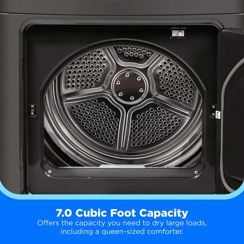 7.0 cu. ft. Front Load Electric Dryer (Metallic Grey) view 6