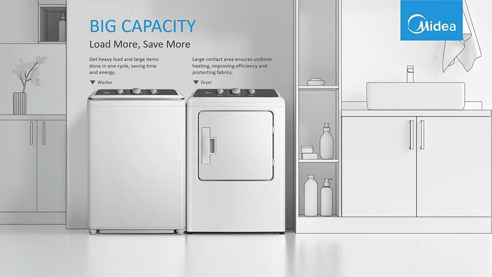 7.0 cu. ft. Front Load Electric Dryer (White) view 8