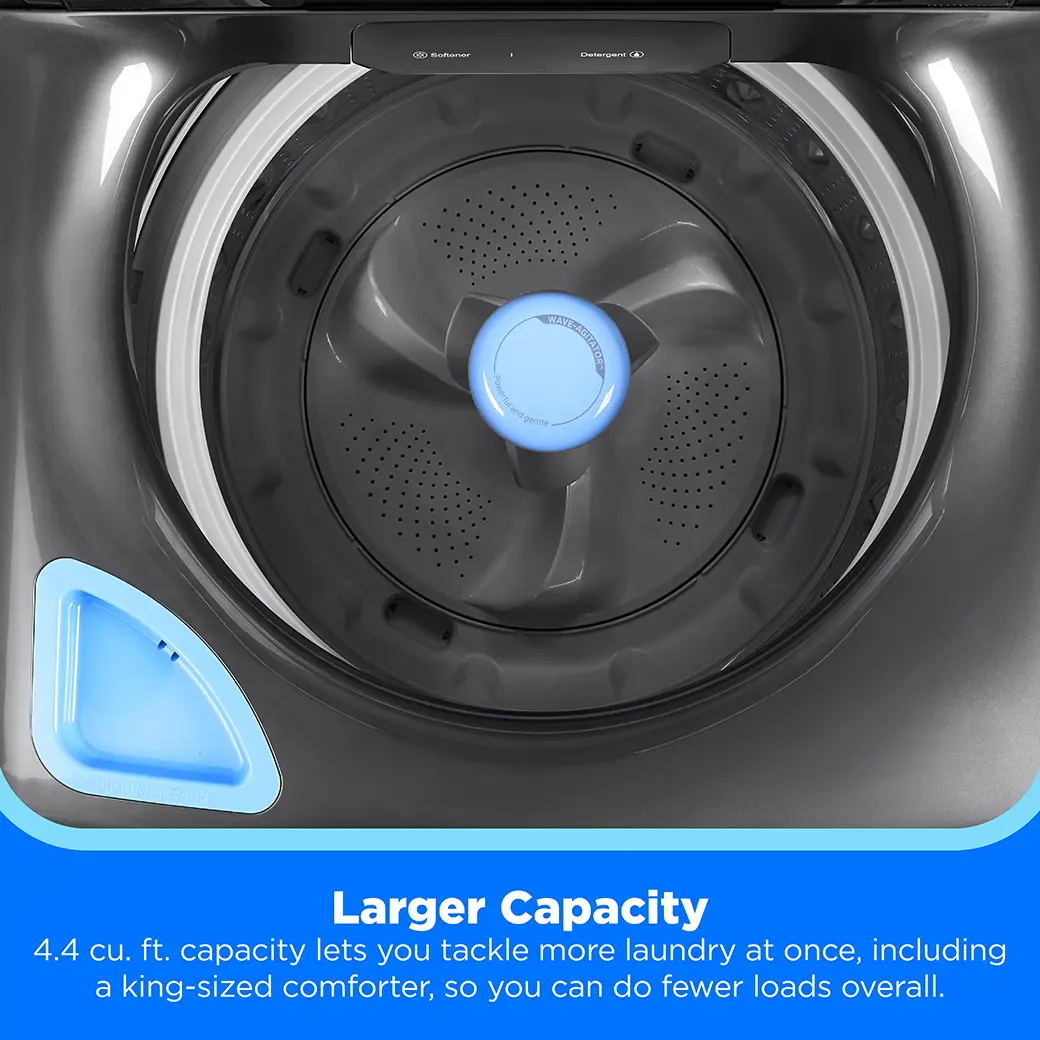 4.4 cu. ft. Smart Top Load Washer with Power Wave 360° Agitator™ (Metallic Grey) view 6